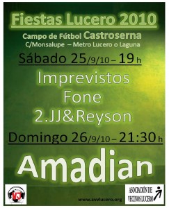 Cartel Conciertos Fiestas Lucero 2010 Cartel Conciertos Fiestas Lucero 2010